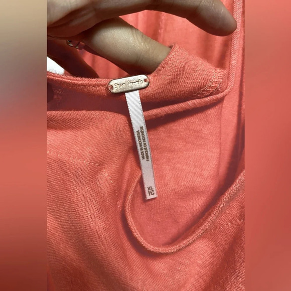 NWT Free People Long Weekend Knit Halter Tank in Watermelon Size XL - Picture 6 of 10